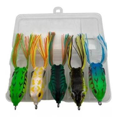 Imagem de Kit Com 5 Mini Iscas Sapinhos Frog Artificial Para Traíras - CMik