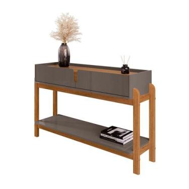 Imagem de Aparador Buffet Lizz com 2 Gavetas e Pés de Madeira Maciça - Casa D, C