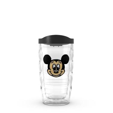 Imagem de Tervis Disney – Copo de viagem com isolamento térmico de parede dupla Simply Made in USA mantém as bebidas frias e quentes, 290 ml ondulado, Mickey