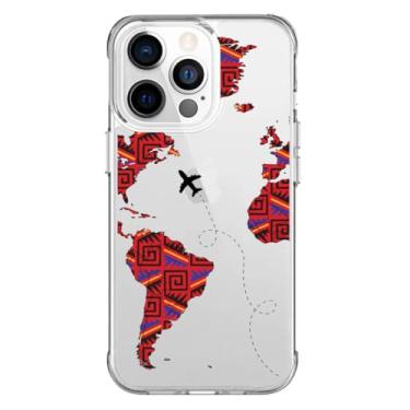 Imagem de Capa Capinha Anti Impacto para Celulares Apple - Estampa Mapa Mundi Tribal (Iphone 7/8 Plus)