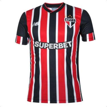 Imagem de Camisa masculino new balance away spfc 2024 torcedor, M, Vermelho, Bra