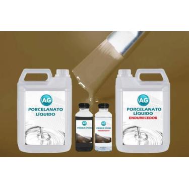 Imagem de Kit Porcelanato Líquido + Primer Por M  Preparo e Aplicação - Resinas 