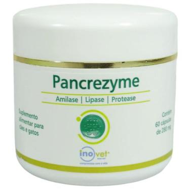 Imagem de Pancrezyme 60 Cápsulas 280mg Para Cães e Gatos Inovet