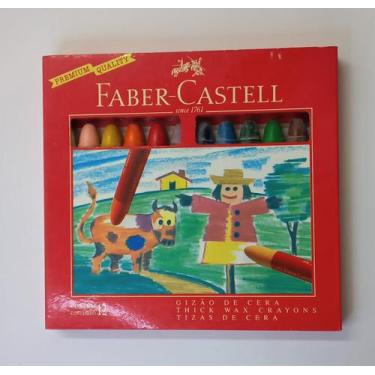 Imagem de Giz de cera 12 cores Gizão de cera Faber Castell