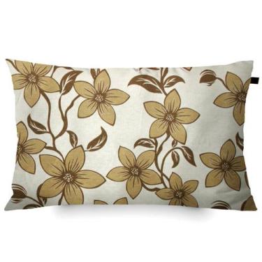 Imagem de Almofada Retangular 30x50cm Firenze Floral Bege - FASTLAR