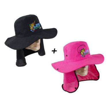Imagem de Kit Casal 2 Chapéus Com Protetor De Nuca LIFE PESCA - Cores Diferentes