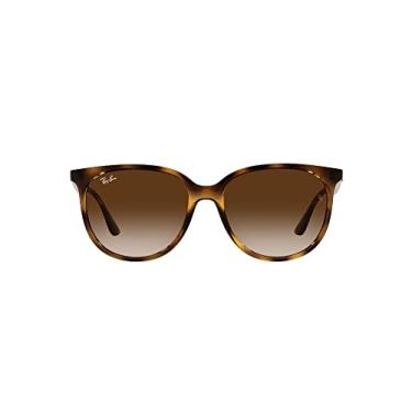 Imagem de Ray-Ban Óculos de sol quadrados femininos RB4378, Havana/marrom degradê, 54 mm