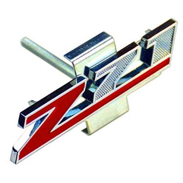 Imagem de Aimoll Emblema de grade (pequeno) Z71 para GM Chevrolet Silverado 2500hd 3500hd Sierra Tahoe (vermelho cromado)