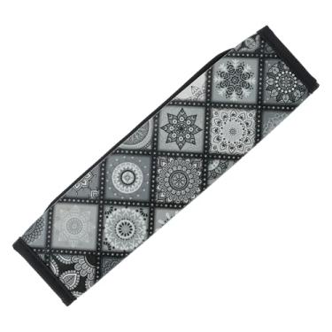 Imagem de Hihaha Manga estilo boêmio cinto de segurança almofada de ombro/mochila almofada de ombro multifuncional capa de cinto de segurança para caminhão carro SUV/conforto respirável couro sintético 6,5 x 23