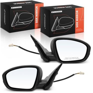Imagem de A-Premium Par (2) espelhos retrovisores elétricos do lado do motorista e do passageiro - compatível com Nissan Altima 2019 2020 2021 2022 2023 - Espelho retrovisor externo externo dobrável manual