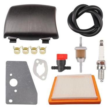 Imagem de Capa de filtro de ar 14 096 133-S com filtro de ar 14 083 15-S para motores de cortador de grama XT650 XXT675 RH265 XTX675 com vela de ignição