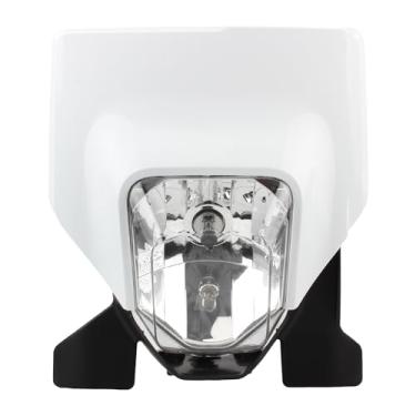 Imagem de PowerMotor Farol de bicicleta suja, farol redondo de LED para Husqvarna FC TC TE FE FX TX 125 250-450 501 FE250 FC250 TE300 (preto)