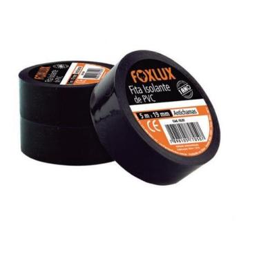 Imagem de Fita Isolante de PVC Foxlux 5mx19mm Preto - Cofer