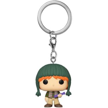 Imagem de Funko Pop! Keychain: Harry Potter Holiday - Ron Weasley, Multicolor (51205)