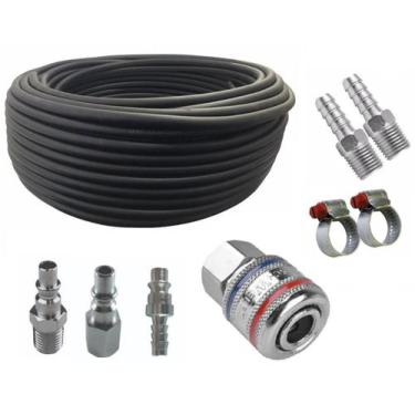 Imagem de Kit Mangueira Pneumáticas Compressor 300 Psi 1/4 10m - AT
