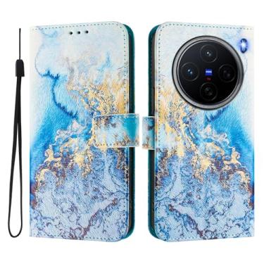 Imagem de Capa carteira para vivo X200 Pro, 3 compartimentos para cartão, 1 compartimento para dinheiro, capa flip de couro PU com padrão fofo, capa com fivela magnética à prova de choque, compatível com sem
