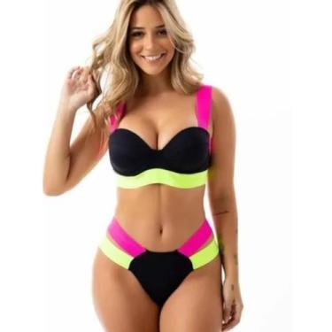 Imagem de Biquíni duas peças moda gringa - Bsn Fashion, Pra, Rosa