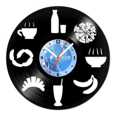 Imagem de Relógio De Parede Disco Vinil Cozinha - Hora de Comer - VCZ-007 - Mode