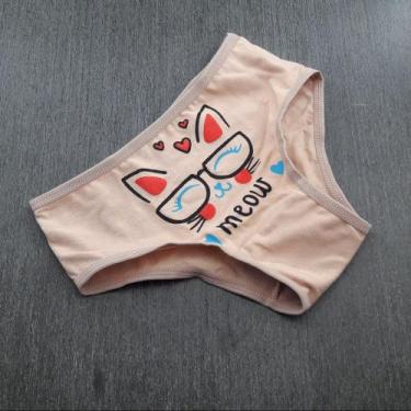 Imagem de Calçolinha Cotton Meow Estampa Silk - Manu Modas, Chocolate, M