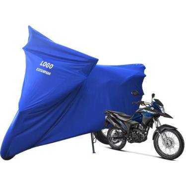 Imagem de Capa Para Proteger Moto Honda XRE 190 300 De Tecido Com Logo - Mz, Azu