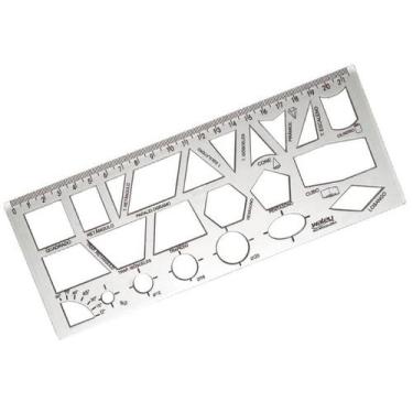 Imagem de Régua Acrílica Geométrica Waleu, Unico