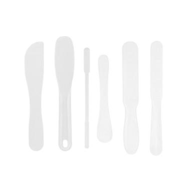Imagem de Kit espátulas plásticas com 6 modelos diferentes - GIANINI'S, Branco