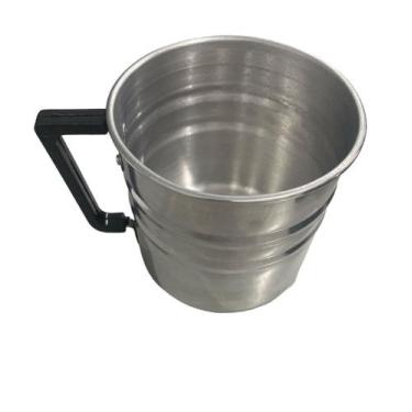 Imagem de Caneco/Leiteira em aluminio 12cm 1.200Ml com Friso Lateral - Aluminio 