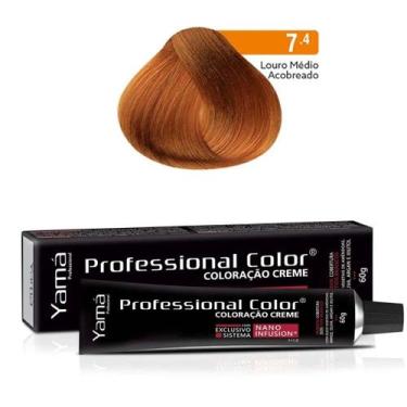 Imagem de Coloração Professional Color 7.4 Louro Médio Acobreado 60g - Yamá
