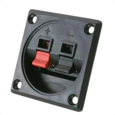 Imagem de Borne Quadrado Preto Conector Universal para Caixa de Som Áudio, Termi