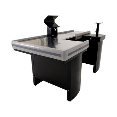 Imagem de Caixa de Supermercado Com Furação Para Balança 2,00m Checkout Bilateral Kit Automação Innal