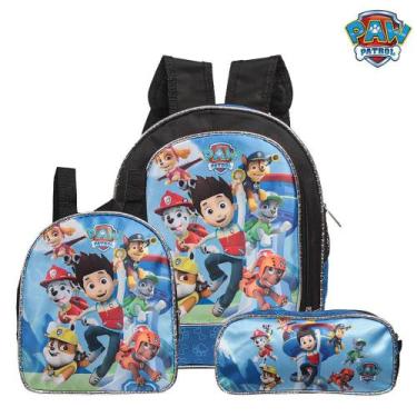 Imagem de Mochila Escolar Patrulha Canina Rodinha Kit Lancheira+Estojo - Toys 2U