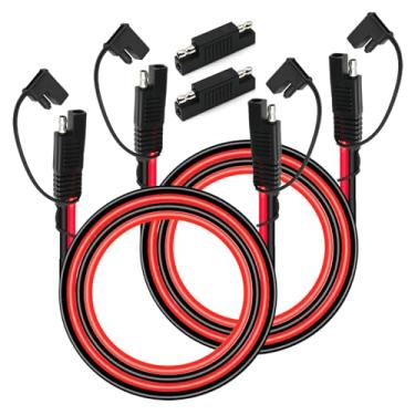 Imagem de Zreneyfex Cabo de extensão 10 AWG 3 cabo de extensão solar de 20 m para estação de energia portátil, painel solar para painel solar, motor de pesca automotiva, RV (3FT-2 peças)