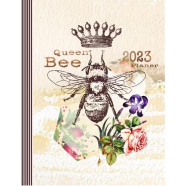 Imagem de Queen Bee: 2023 Planner - Large Monthly Weekly Organizer with Notes Section + 45 Dot Grid Pages, To Do List 8.5x11 - Calendar Jan - Dec Year A4 - Schedule Notebook Journal Almanac