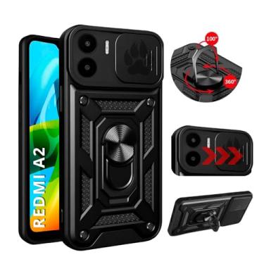 Imagem de Capa Capinha Case Armor Anti Choque Ring Luxo Para Redmi A2 (Tela 6,52) + Anel Giratório + Proteção De Câmera - Proteção Militar