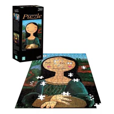 Imagem de Quebra-Cabeça Monalisa 260 Peças 60x40cm Releitura De Arte - Nig Brinquedos