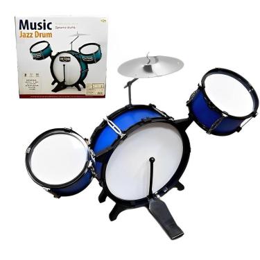 Imagem de Bateria Infantil Instrumento Musical De Brinquedo 3 Tambores