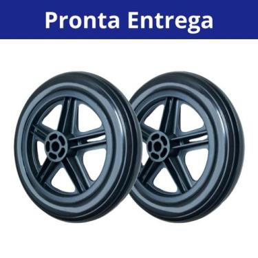 Imagem de Rodinha Dianteria Aro 6 Par Para Cadeira de Rodas - Casa Medica