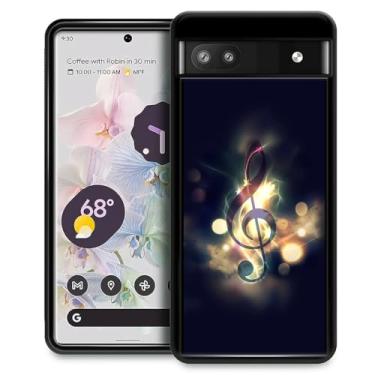 Imagem de CARLOCA Capa compatível com Google Pixel 6A, capas de nuvem musical Corloful para meninas design gráfico moderno à prova de choque anti-arranhões capa de proteção contra quedas para Google Pixel 6A