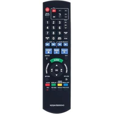 Imagem de XINFUTE Nova substituição N2QAYB000343 adequada para controle remoto Panasonic DVD Recorder DMR-EZ47V