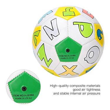 Imagem de Bola de Futebol EBTOOLS nº 4 para Crianças, Leve, PU, ​​inflável, Esportes, Prática, Lazer, Macia, para Bebês/alunos do Ensino Fundamental/crianças, Brinquedos (bola do alfabeto)