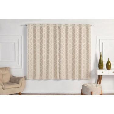 Imagem de Cortina Jacquard Luxo Para Sala Quarto e Escritório 2,00 X 1,40 SEMIBL