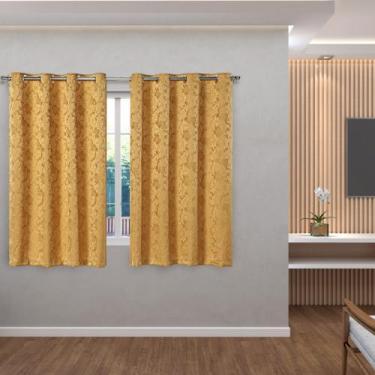 Imagem de Cortina Jacquard Luxo Para Sala Quarto e Escritório 2,00 X 1,40 SEMIBL