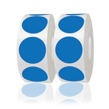 Imagem de STARLIBOO Adesivos de pontos coloridos, etiqueta de código de cor circular de 2,5 cm, adesivos de venda de garagem azul, etiquetas de preço de venda de quintal (2 rolos, 1000 peças)