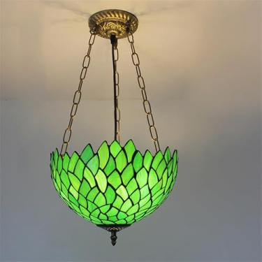 Imagem de OUFULA Luminária pendente contemporânea de vidro colorido americana retrô criatividade sala de estar restaurante quarto hotel villa corredor café lustre LED (S D30CM)