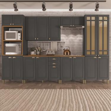 Imagem de Cozinha Completa 6 Peças 18 Portas 2 Gavetas Paris Indekes