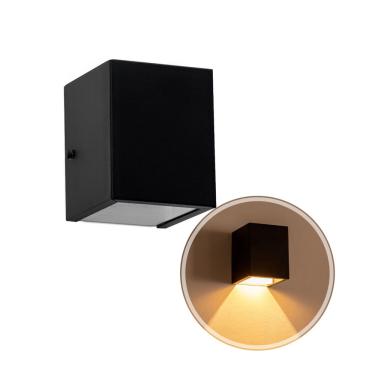 Imagem de Kit com 3x arandelas 1 facho para parede muro externa e interna - preta st653