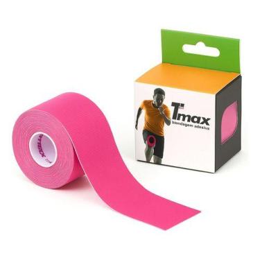 Imagem de Bandagem Adesiva Tmax Rosa 5cm X 5m Profissional E Elástica - Bioland