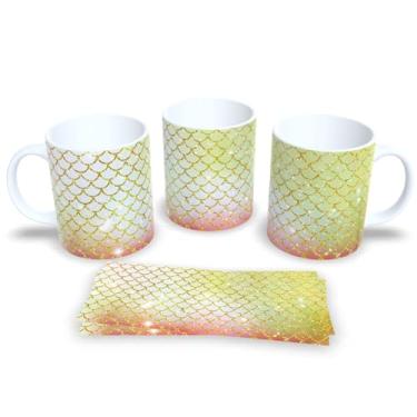 Imagem de Caneca Estampada Escamas de Sereia – Para Sonhadoras e Fãs do Mar (Mod.15)