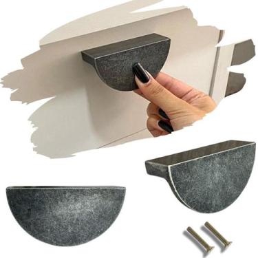 Imagem de 1 Puxador De Móveis Concha Premium - Compras Fáceis, PRATA VELHO