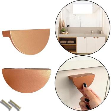 Imagem de 1 Puxador De Móveis Concha Premium - Compras Fáceis, ROSE FOSCO